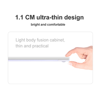 Gran oferta, luces LED regulables para armario, 5V, recargable por USB, Sensor de movimiento, lámpara de noche, armario de cocina, luz de armario de aluminio
