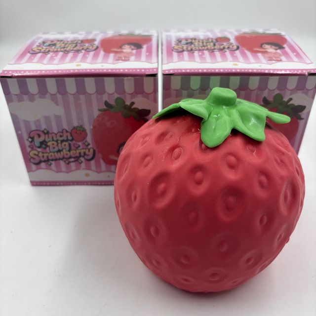 Wholesale Jumbo Strawberry Stress Relief Toy Realistic Slow Rebound Squishy for Holiday Gifts and Party Giveaways