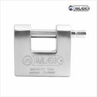 MOK Cadenas rectangulaires robustes antivol étanches en acier inoxydable poli avec design gravé, 4 clés