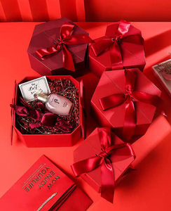 กล่องบรรจุภัณฑ์ของขวัญสุดสร้างสรรค์พร้อมริบบิ้นกระดาษแข็งรูปทรงพิเศษสำหรับวันวาเลนไทน์ - Product Image 5