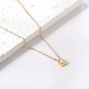 Collar de dinosaurio de acero inoxidable chapado en oro, colgante de dibujos animados, joyería para mujer, regalo, gargantilla de moda - Product Image 3