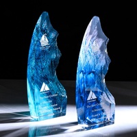 Trophées sportifs en verre cristal gravé de haute qualité HDY, durables, pour souvenirs, artisanat, cadeaux, grande taille