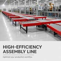 Ligne de production de convoyeurs à rouleaux en acier industriel, vitesse réglable, durable, résistant au feu, pour le stockage en entrepôt, le transfert de cartons