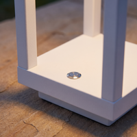 Lanterne en métal moderne, à intensité variable au toucher, sans fil, rechargeable, pour l'extérieur, le patio, le jardin, le restaurant, lampe de table LED d'ambiance