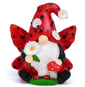 Witt Ladybug Garden Gnome Statue <strong>Seven</strong> Star <strong>Dwarf</strong> Microlandscape Decoration Resin Crafts Decorative Potted Design - Product Image 6