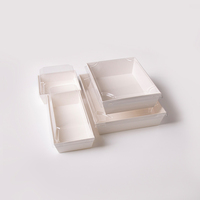 Boîte à sushi jetable en gros, conteneur à emporter en papier kraft, plateau à sushi empilable, boîte à sushi à emporter pour chaîne de restaurants