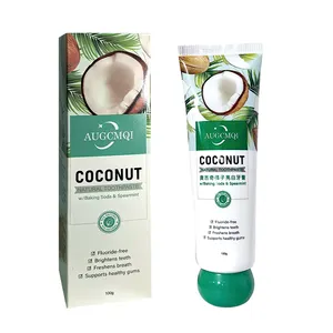 Portable Augusti Coconut Brightening White Toothpaste Cleans the Oral Cavity and Dissolves Stains on Teeth