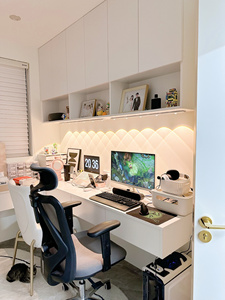 <span class=keywords><strong>Bureau</strong></span> d'étude en PC intégré bicolore avec plateau extra large pour appartement urbain - Product Image 2