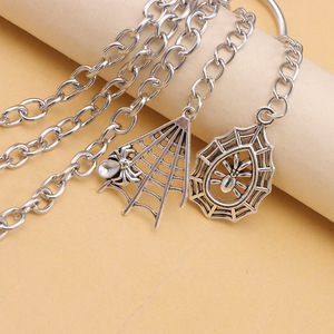 Spider Web Pendant Multi Layer Metal <b>Trouser</b> <b>Chain</b> Hip Hop Casual Waist <b>Chain</b> Tibetan Silver White K - Product Image 3