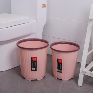 Poubelle en plastique rose 4L, durable, pour la maison et le bureau - Product Image 1