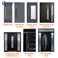 Porte en acier inoxydable, robuste, antivol, sécurité, design moderne en métal, porte pivotante avec serrure intelligente
