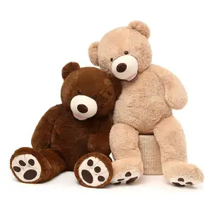 Niuniu Daddy ขายส่งตุ๊กตาหมีตัวใหญ่ไม่ยัดนุ่นขนาด51นิ้ว,ตุ๊กตาสัตว์ยัดนุ่นพรีเมี่ยมของเล่นสีน้ำตาล