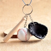 Porte-clés Mini Batte de Baseball Personnalisable avec Logo, en Bois, Pendentif de Sac, Cadeau Souvenir Sportif, Porte-clés Baseball