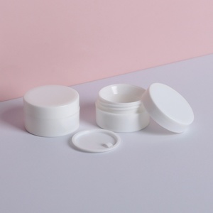 Vente en gros de pots cosmétiques ronds blancs personnalisés en plastique avec couvercle à vis, vides, pour crème corporelle, crème de jour, crème de nuit - Product Image 2