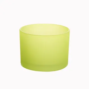 제조 업체 도매 유럽 11 온스 투명 라운드 유리 촛불 캔 유리 커버
