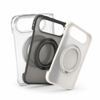 Étui antichoc 360° en TPU et PC pour iPhone Duo avec protection de charnière, support rotatif anti-chute et anti-traces de doigts