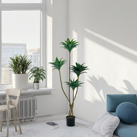Décoration intérieure : Plante artificielle en plastique, Sisal, Gladiolus, Agave, Orchidée Couronne, Feuille de sabre, en pot, durable, 80 cm, Pâques, Thanksgiving