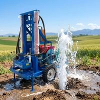 Foreuse hydraulique portable pour puits d'eau profonde de 200 m, machine de forage de puits, vente directe usine