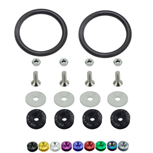 Pwjom – Kit de renforcement de pare-chocs de voiture, en acier inoxydable, alliage d'aluminium, caoutchouc nitrile, coussinets double couche, vis pour pare-chocs avant et arrière - Product Image 2