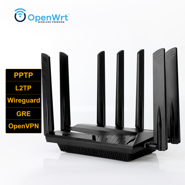 AX3000 OpenWrt 5G WiFi 6 Router Dual SIM Qualcomm X62 Modem Gigabit LAN Firewall & VPN Home Use Global 5G NSA/SA