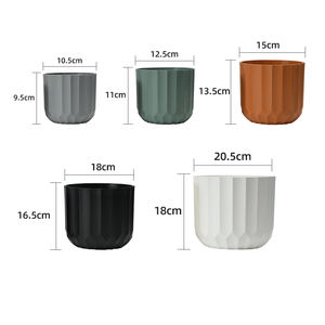 Maceta de plástico para jardín <span class=keywords><strong>suculentas</strong></span>, conjunto de macetas decorativas redondas y modernas para exteriores, venta al por mayor - Product Image 4