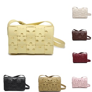 2025 Spring Summer New Fashion Vintage Women's Small Square <strong>Bag</strong> Retro Jigsaw Weaving Waterproof Single Shoulder Messenger <strong>Bag</strong> - Product Image 1