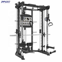 Machine à câbles de musculation multifonctionnelle Smith, amplificateur de puissance, supports muraux, croisement de câbles
