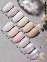 Ensemble de vernis à ongles en gel blanc Moonlight de 12 couleurs, vernis à ongles en gel UV LED à retirer par trempage, kit de vernis à ongles pour manucure en salon