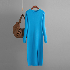 Abito in Maglia Taglia Unica per <span class=keywords><strong>Donna</strong></span> con Maniche Medie-Lunghe, Aderente e Avvolgente sui Fianchi - Product Image 4