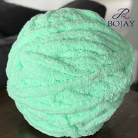 Fil à tricoter Bojay Chunky Cozy Loop Knit en polyester chenille, fil épais doux pour bébé, fil chenille végétalien