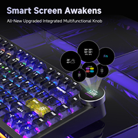 Nuevo Teclado Mecánico AJAZZ AK820 V2 PRO 75% con Pantalla Inteligente TFT, Batería de 10000 mAh, Frecuencia de Sondeo Dual de 8K, Teclado Inalámbrico para Juegos