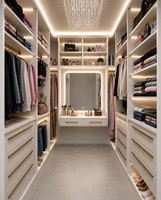 Lemari Pakaian Modern untuk Kamar Tidur, Kabinet Berdiri Sendiri, Desain Lemari Pakaian Custom, Organizer Lemari Pakaian untuk Villa
