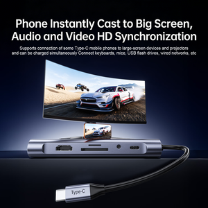 Многофункциональный <span class=keywords><strong>USB</strong></span>-C концентратор <span class=keywords><strong>4</strong></span>-в-1 (или 8-в-1, 11-в-1) с поддержкой 4K, RCA аудио и адаптером питания для ноутбуков, воспроизведения видео и передачи данных (Type-C <span class=keywords><strong>2.0</strong></span>/3.0) - Product Image 4