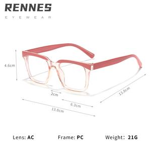 Haute qualité rétro décontracté couleur Collision rectangulaire Anti-lumière bleue montures de lunettes modèles chauds pour les étudiants atteints de myopie - Product Image 3