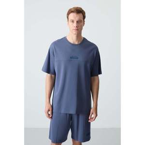 Ensemble de shorts basiques pour hommes en coton épais, doux et texturé, coupe oversize - 85259 - Huile/pétrole - Product Image 2