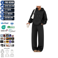 Ensemble de survêtement tendance 2 pièces pour femme, avec sweat à capuche à cordon de serrage et poche kangourou