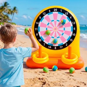 2-in-1 <b>Inflatable</b> <b>Pool</b> Dartboard & Ring Toss Game Set - Product Image 6