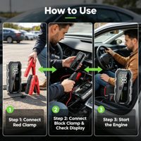 Démarreur de secours universel haute puissance 12V pour camions et voitures, batterie externe de secours 7200mAh 10000mAh
