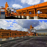 Centrale d'asphalpage statique de 160 tonnes par heure, grande centrale de mélange d'asphalte