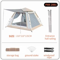 Tente de camping imperméable tout temps en Oxford, une chambre, avec ouverture automatique rapide et fenêtres, idéale pour la randonnée et les excursions en camping