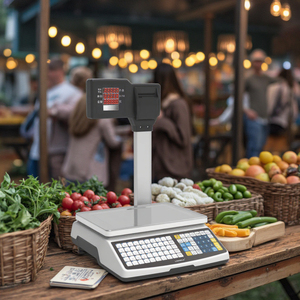 Báscula Digital Electrónica para Supermercado Longfly, Caja Registradora POS con Impresión, Bluetooth 5.2/Wi-Fi 6, Interfaces USB, Negra <span class=keywords><strong>F1</strong></span> - Product Image 4
