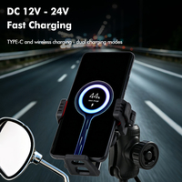 Support de téléphone antichoc pour moto et vélo avec charge sans fil