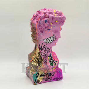 Le <span class=keywords><strong>Sculture</strong></span> Creative Pop Art di Venere e <span class=keywords><strong>David</strong></span> in Rosa Sono Adatte per Ornamenti Domestici, Eleganti e Uniche - Product Image 3