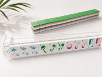 Juego de Mahjong Americano de Acrílico Multicapa Verde Esmeralda Mate de Alta Calidad para Mujer, con Patrón Grabado Personalizado, de Funky Trade