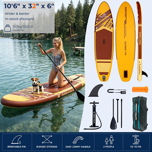 Offre limitée en stock : Pack planche à pagaie gonflable polyvalente avec pont antidérapant – Équipement de sports nautiques - Product Image 1
