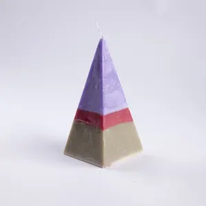 Creative Handmade Pyramid Cone Shaped Scented Craft Art Pillar Candle