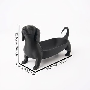 <b>Dog</b> Shape Plastic Tray Animal Key Holder Desk Organizer Decorative Storage Dish for Home Entryway - Product Image 3