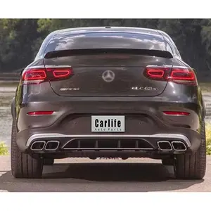 GLC coupe rear diffuser look parts for Mercedes benz C253 X253 GLC coupe 2016-2022 year upgrade GLC63 rear diffuser and pipes