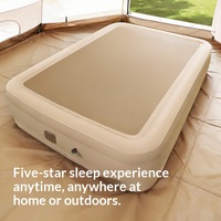 Lit d'air auto-gonflant pour 2 personnes, tissu en polyester pongé durable, matelas gonflable imperméable pour le camping, la randonnée et la maison