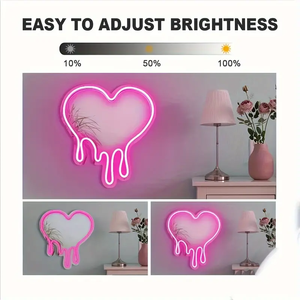 ป้ายสัญลักษณ์นีออนอะคริลิคซิลิโคนแบบกำหนดเองสีชมพูความรักสำหรับวันครบรอบแต่งงานดีไซน์ใหม่ฟรี - Product Image 4